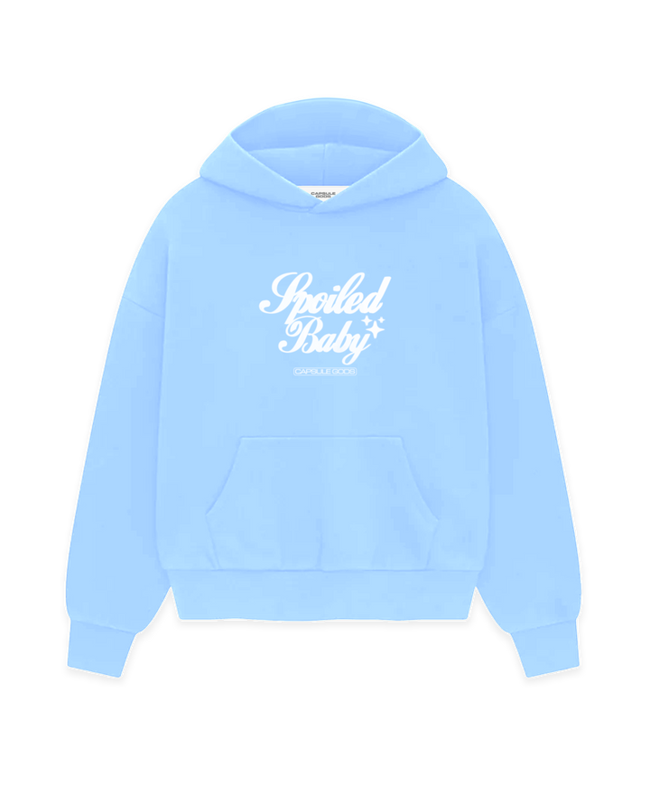 Spoiled Baby Hoodie - BabyBlue/White - capsulegodsshop
