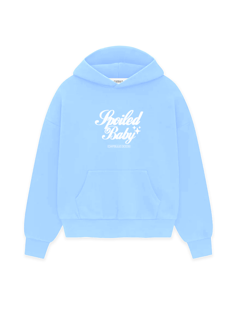Spoiled Baby Hoodie - BabyBlue/White