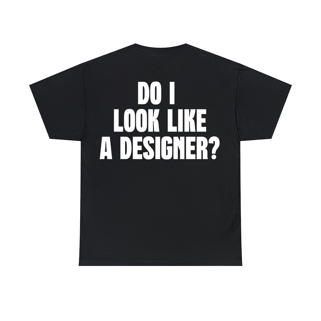 Black designer shop t shirt