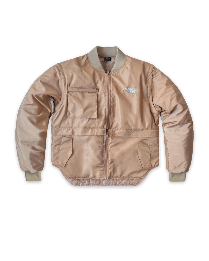 Silicon convertible Bomber Jacket - Nude - capsulegodsshop