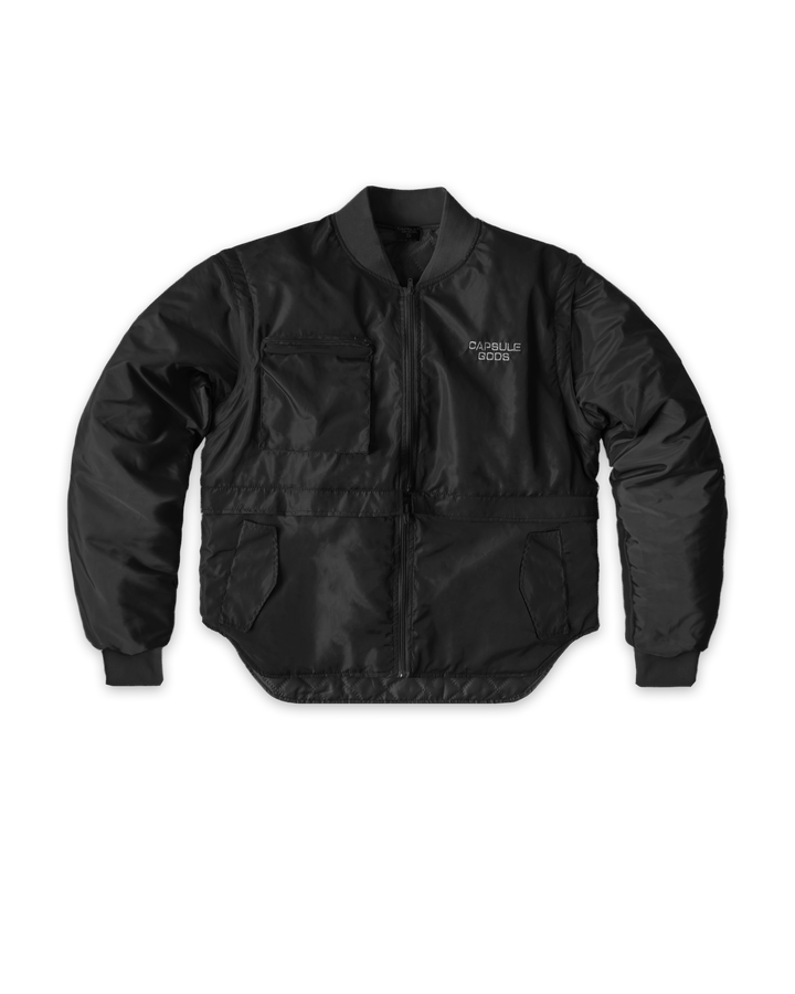 Carbone convertible Jacket - Black - capsulegodsshop