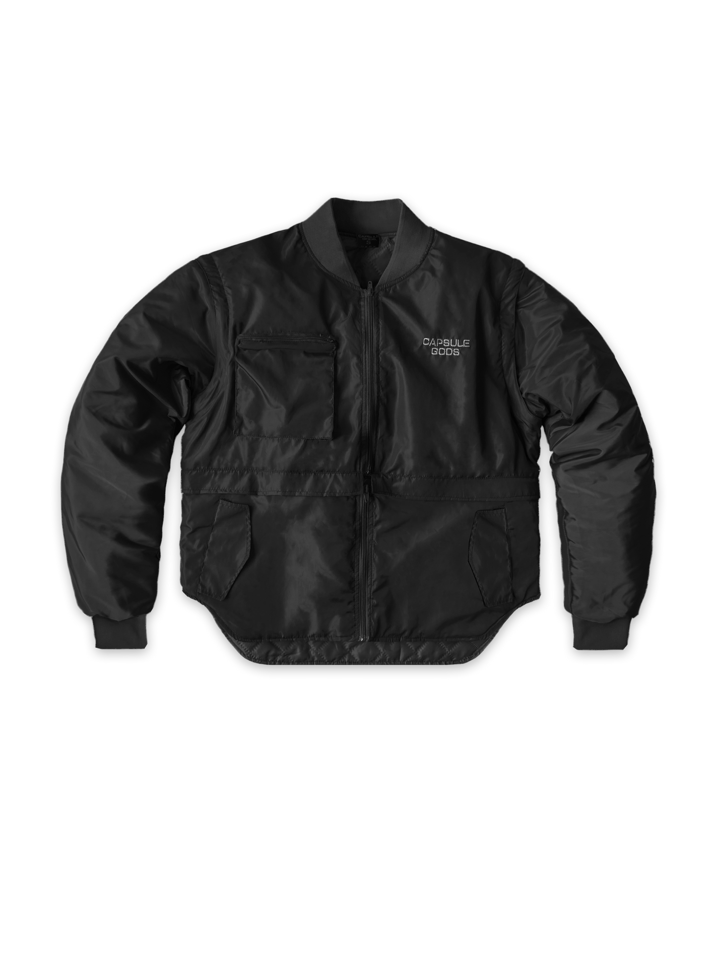 Carbone convertible Jacket - Black - capsulegodsshop