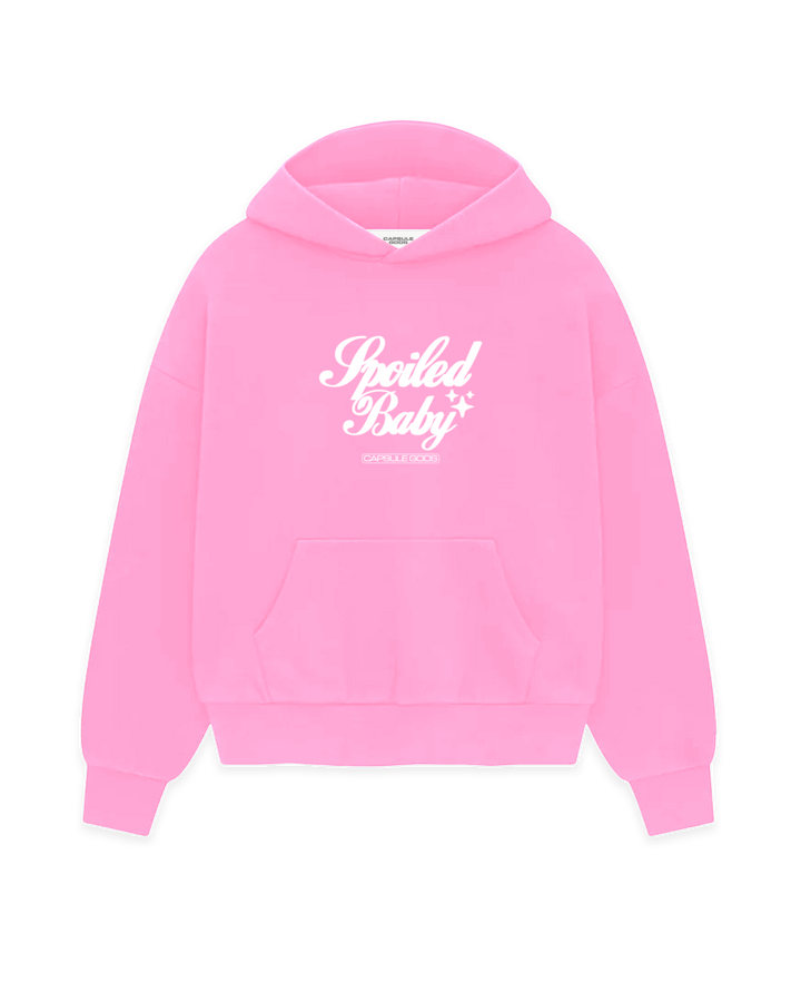 Spoiled Baby Hoodie - Pink/White - capsulegodsshop