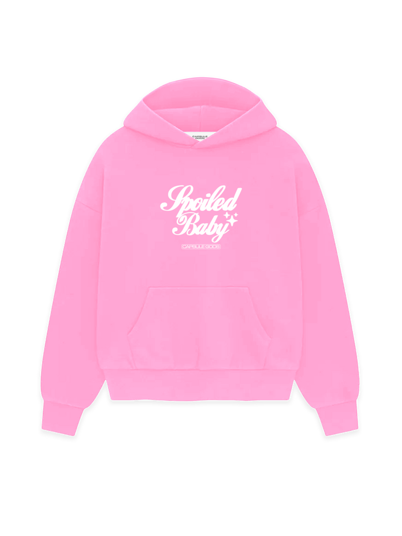 Spoiled Baby Hoodie - Pink/White