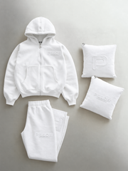 Snow Pillow 2.0 White Unisex Tracksuit Set + Matching Case - capsulegodsshop