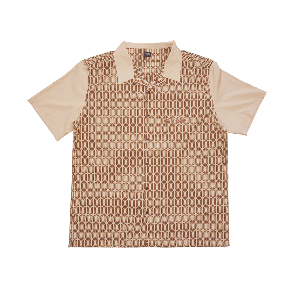 "DAVIS 1972" Shirt NUDE/BROWN - capsulegodsshop
