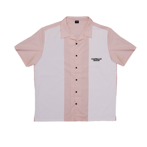 Rockabilly Light Pink-White Bowling Shirt - capsulegodsshop