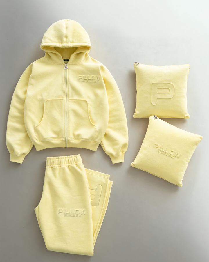 Marsh-Pillow 2.0 Yellow Butter Unisex Tracksuit Set + Matching Case