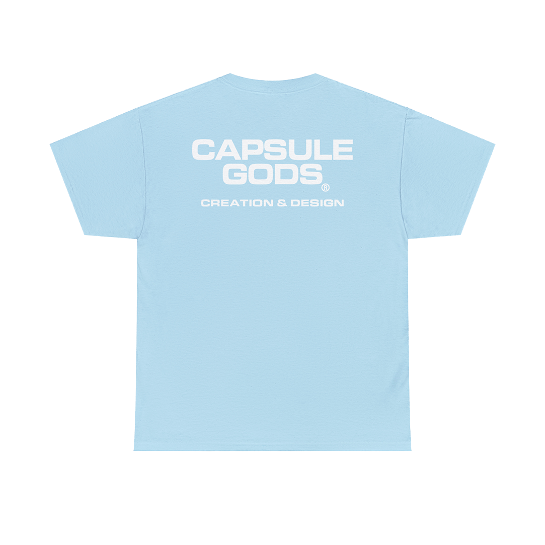 Design School Student "Capsule Gods Signature" Baby Blue Tee-Shirt - capsulegodsshop