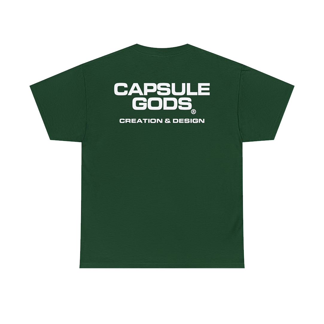 Design School Student "Capsule Gods Signature" Green Forest Tee-Shirt - capsulegodsshop