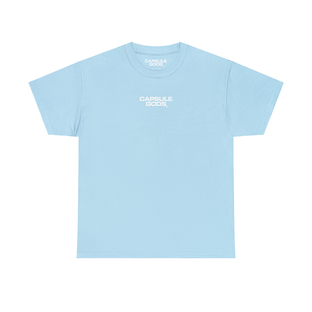 Design School Student "Capsule Gods Signature" Baby Blue Tee-Shirt - capsulegodsshop