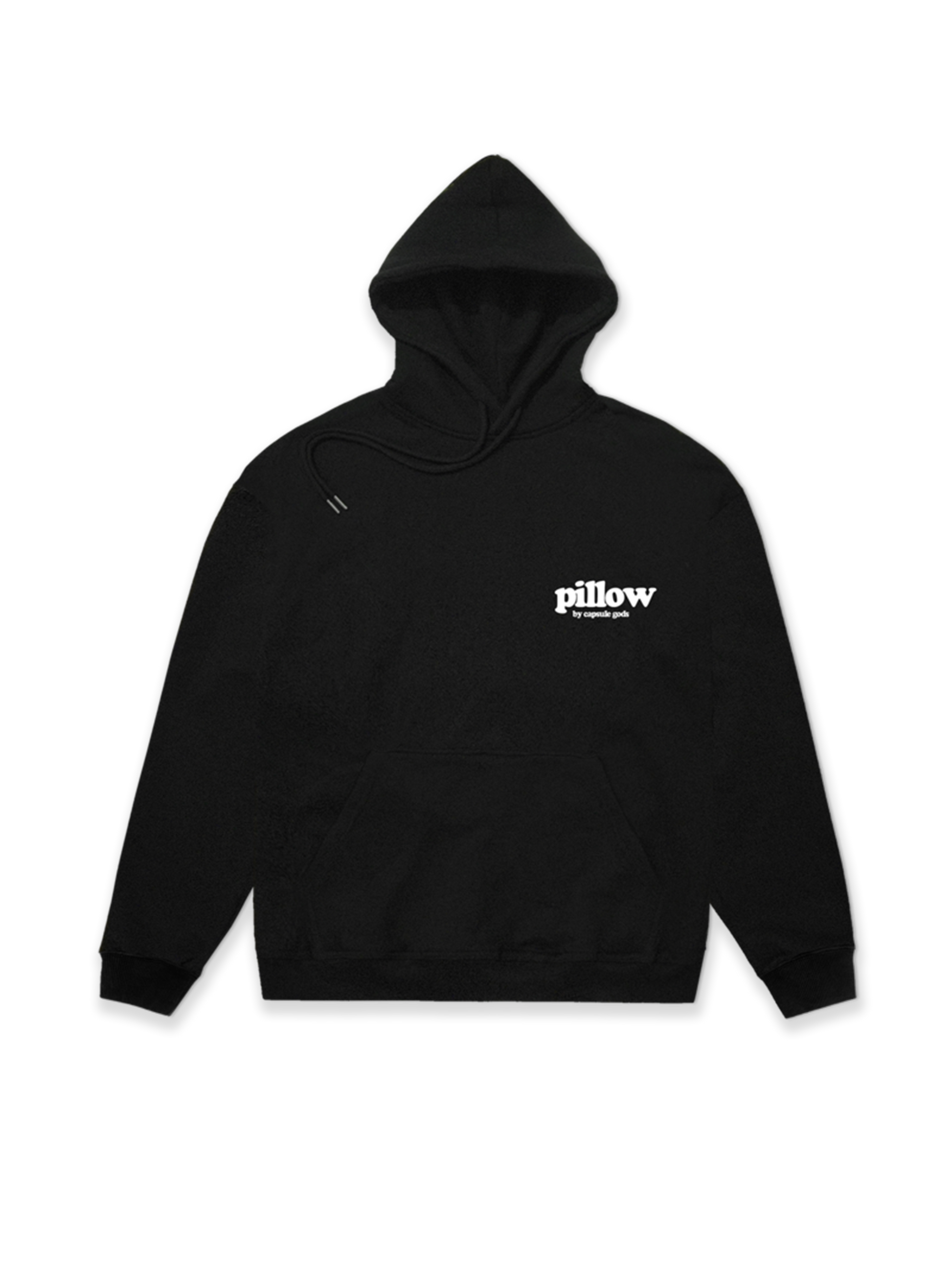 "Pillow Fight" Black-White Hoody - capsulegodsshop