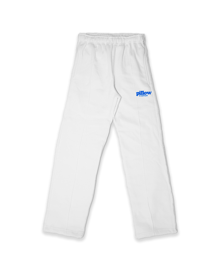 "Pillow Snow" White-Royal Blue SWEATPANTS - capsulegodsshop