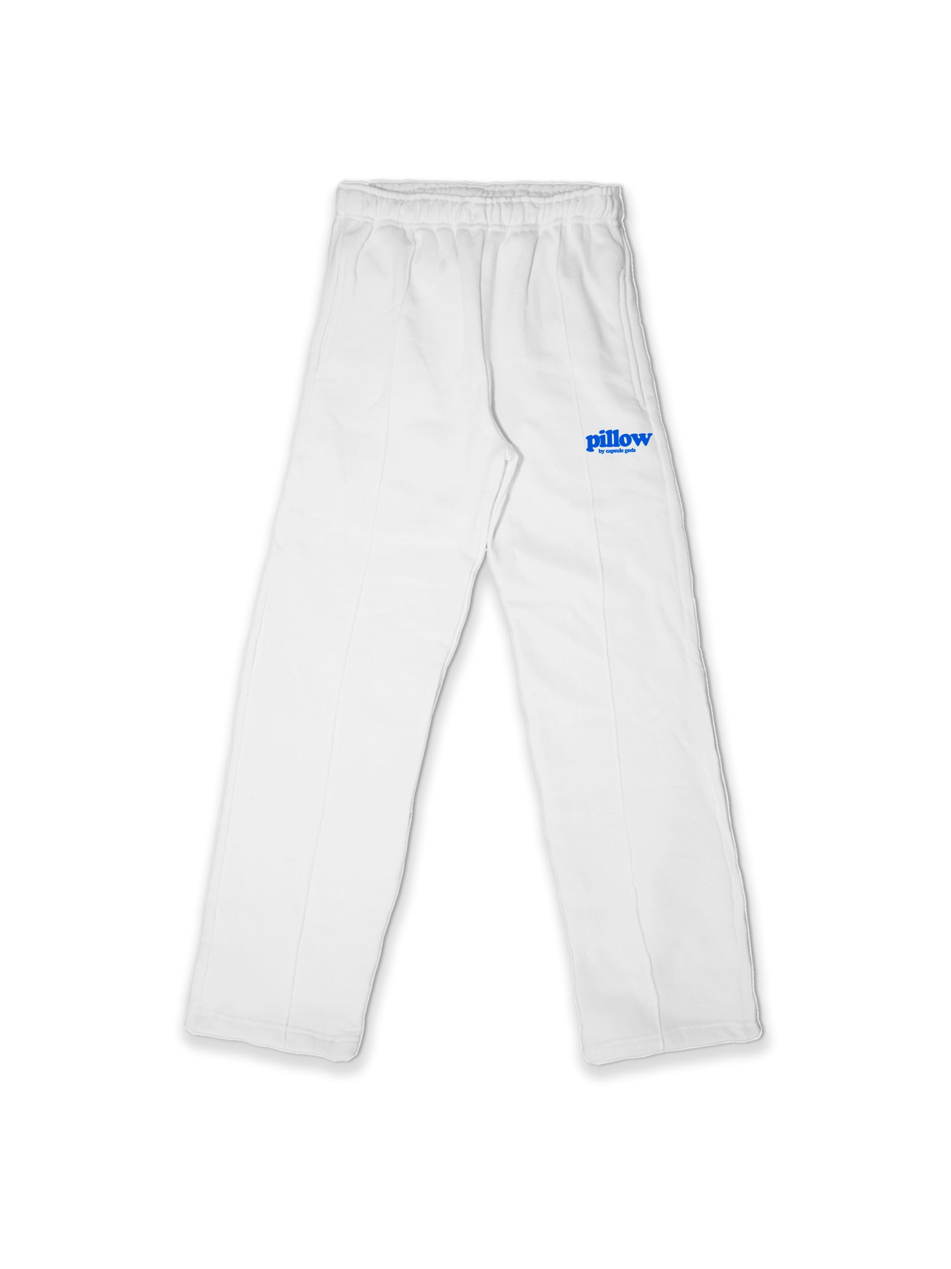 "Pillow Snow" White-Royal Blue SWEATPANTS - capsulegodsshop