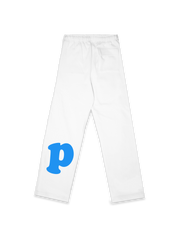 "Pillow Snow" White-Royal Blue SWEATPANTS - capsulegodsshop