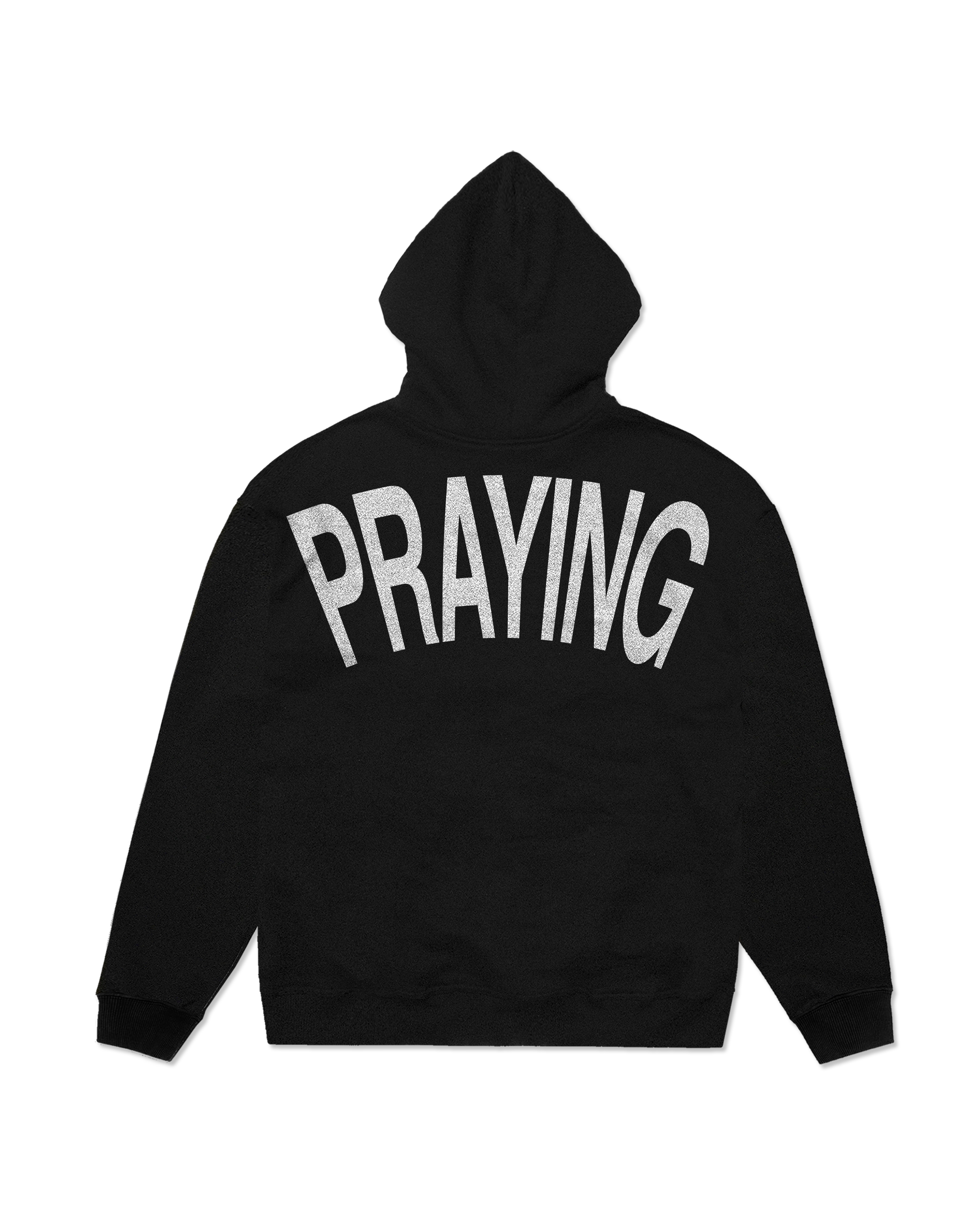 PRAYING ANGEL VIRGIL Black Hoodie - capsulegodsshop