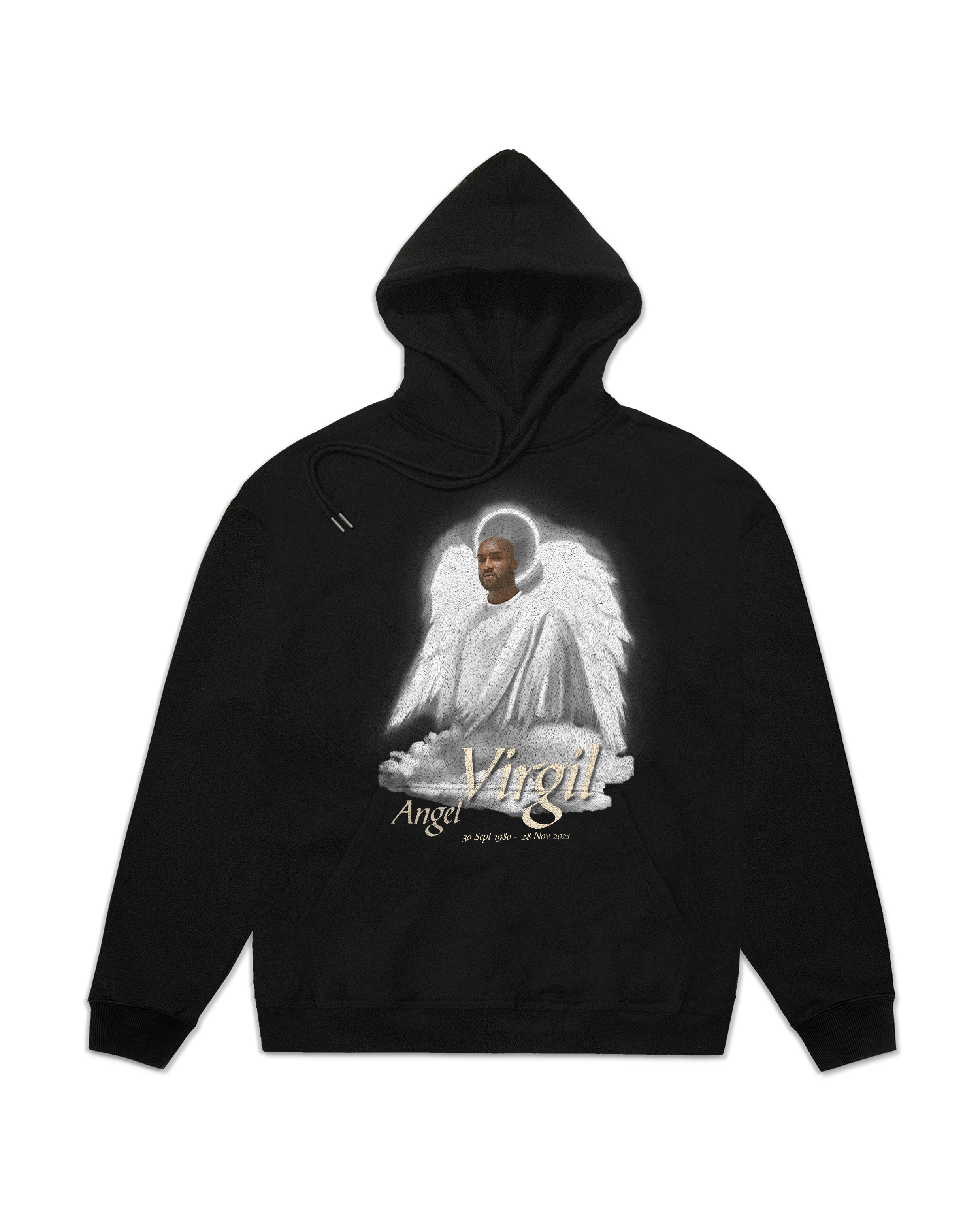 PRAYING ANGEL VIRGIL Black Hoodie - capsulegodsshop