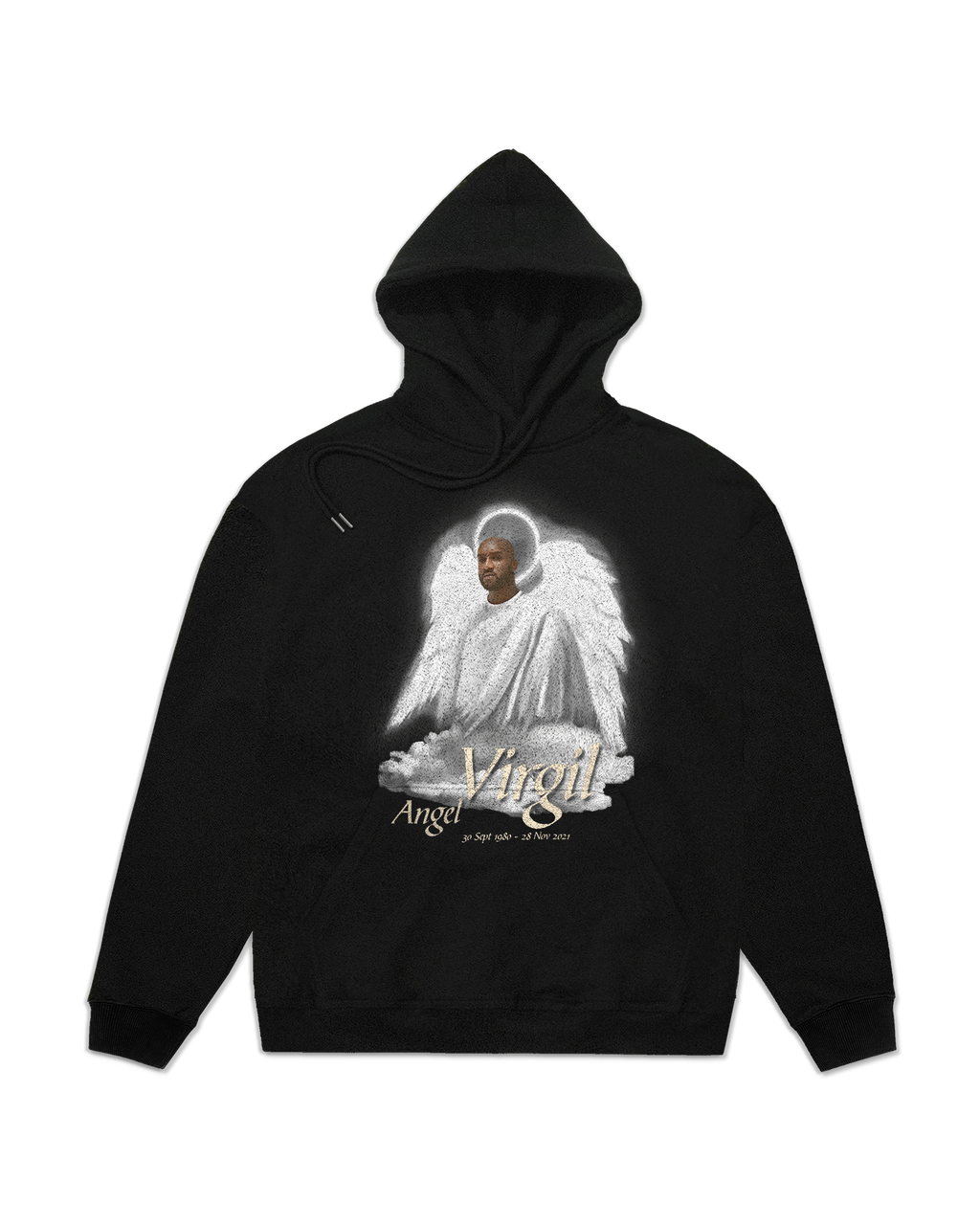 PRAYING ANGEL VIRGIL Black Hoodie - capsulegodsshop