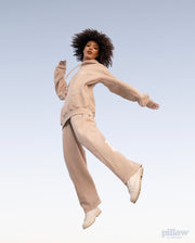 "Pillow Talk" Nude-White Tracksuit Set + Nude Pillow Case - capsulegodsshop