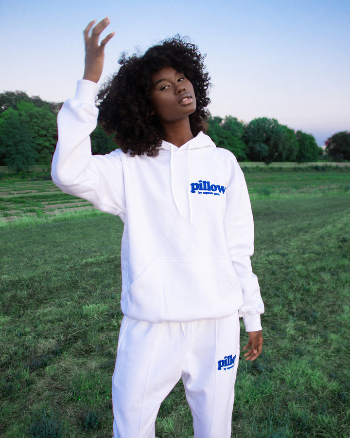"Pillow Snow" White-Royal Blue Track Set + Blue Pillow Case - capsulegodsshop
