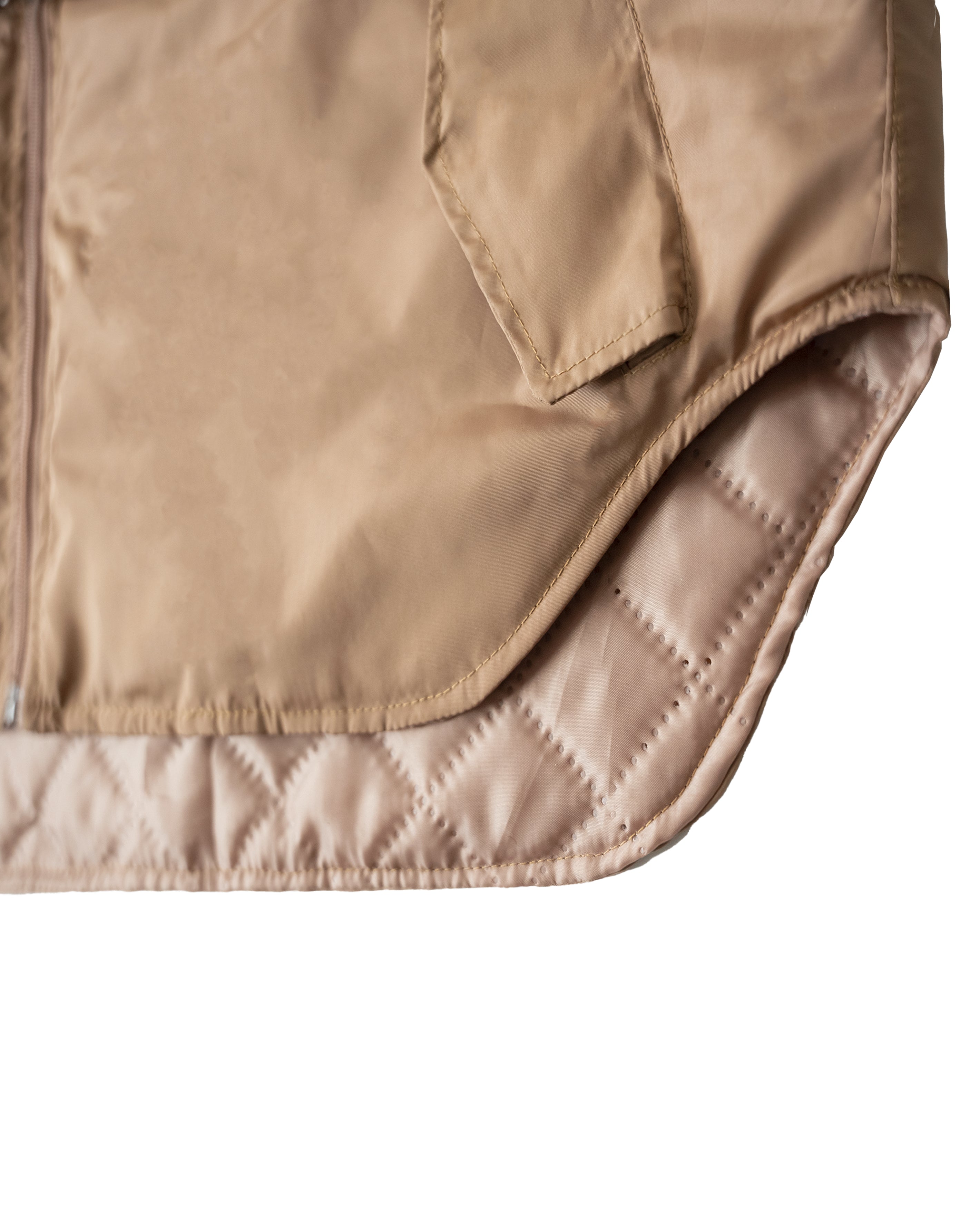 BOMBER JACKET "SILICON" CONVERTIBLE IN NUDE - capsulegodsshop