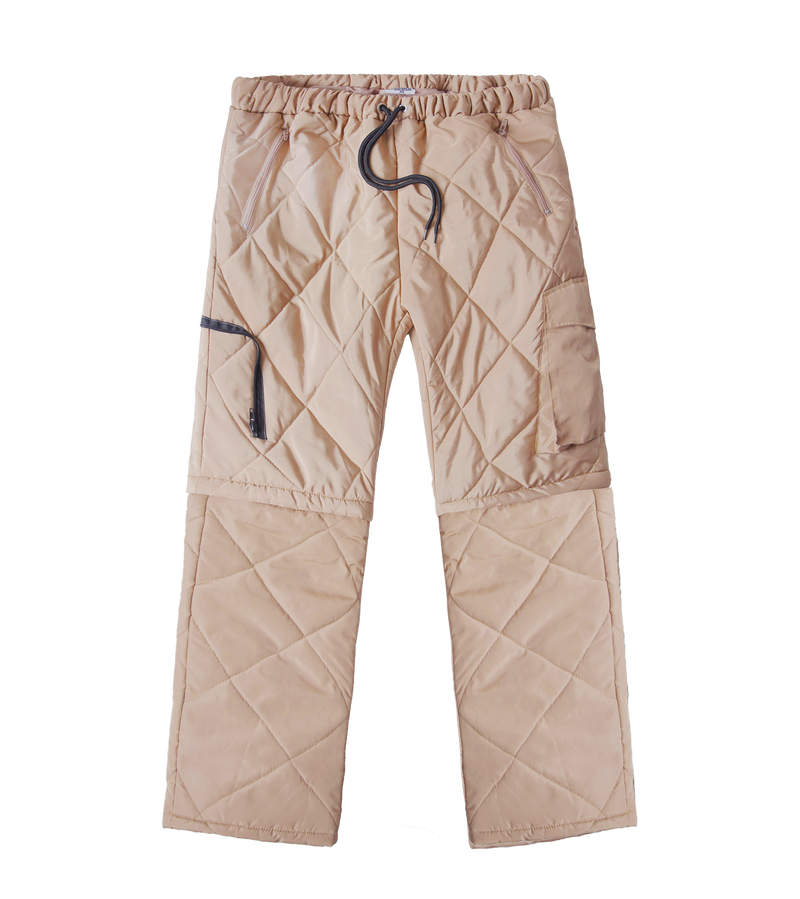 Silicon convertible cargo pants - Nude