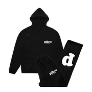 "Pillow Fight" Black-White Tracksuit Set + Black Pillow Case - capsulegodsshop
