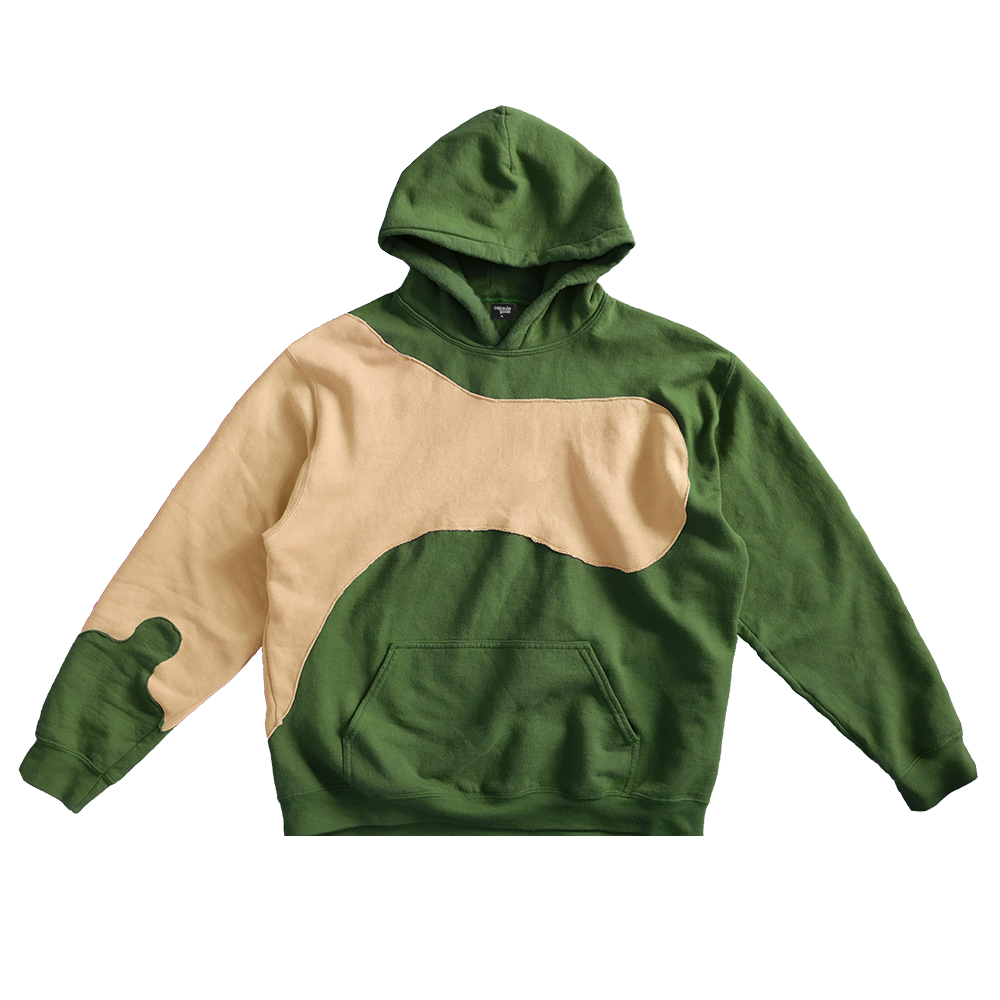 "The Giluwe" Green Forest/ Nude Reworked Hoody - capsulegodsshop