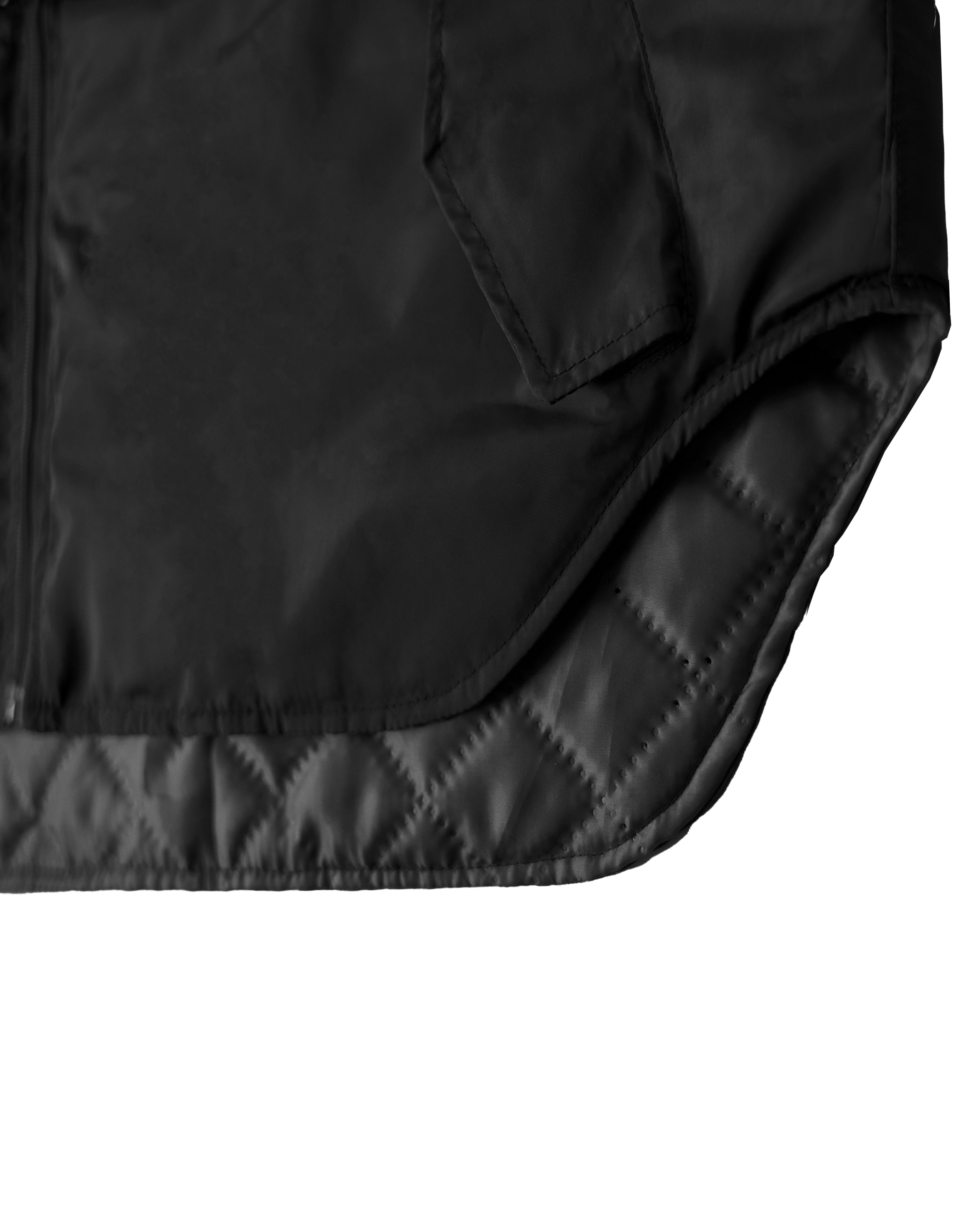 BOMBER JACKET "CARBONE" CONVERTIBLE IN BLACK - capsulegodsshop