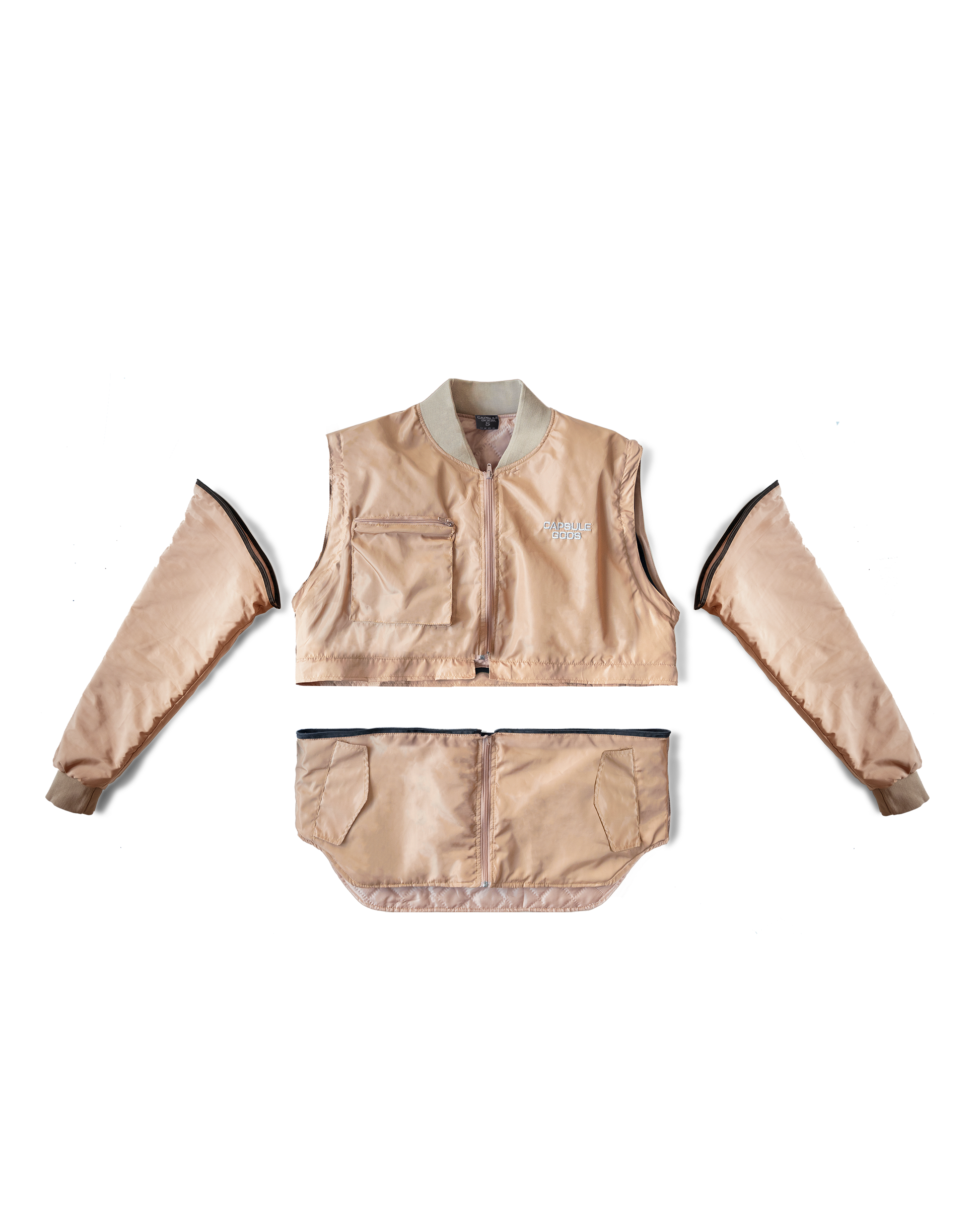 "SILICON" CONVERTIBLE SET NUDE INCLUDED ZIPPED OFF SHOULDER BAG - capsulegodsshop
