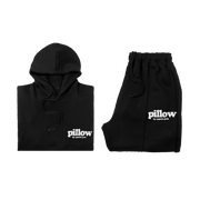 "Pillow Fight" Black-White Tracksuit Set + Black Pillow Case - capsulegodsshop